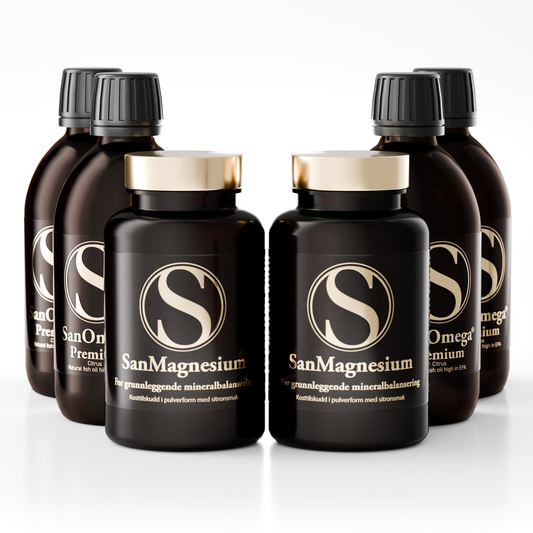 Complete Set 3( Sanomega premium fish oil x4 + SanMagnesium mineral powder x2 )