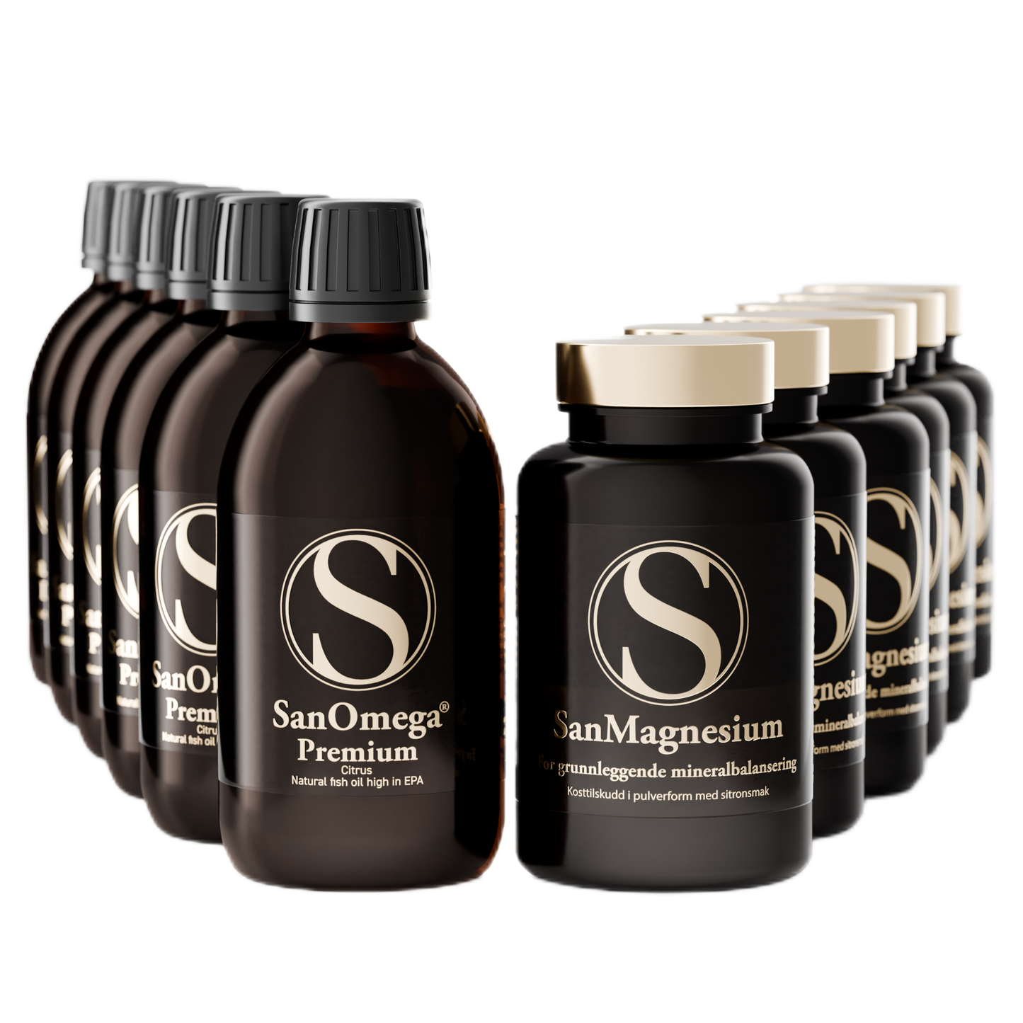Complete Set 2 ( Sanomega premium fish oil x6 + SanMagnesium mineral powder x6)