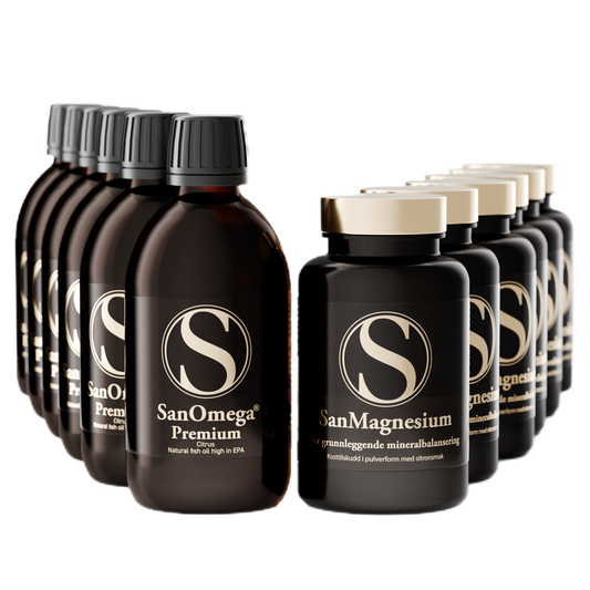 Complete Set 2 ( Sanomega premium fish oil x6 + SanMagnesium mineral powder x6)